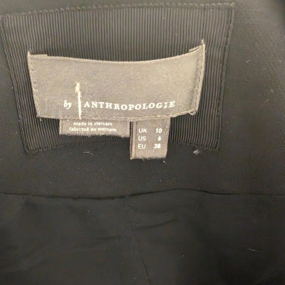 Anthropologie Black Blazer Tie Open Back Dress - 6 - Picture 6 of 6